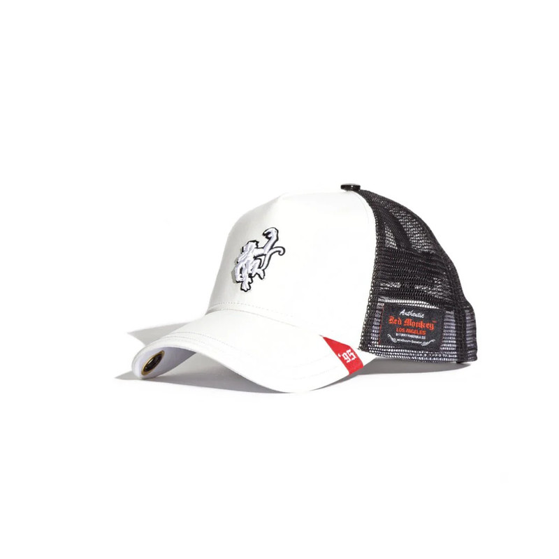 Red Monkey Varsity 95 Trucker Cap - White - قبعة